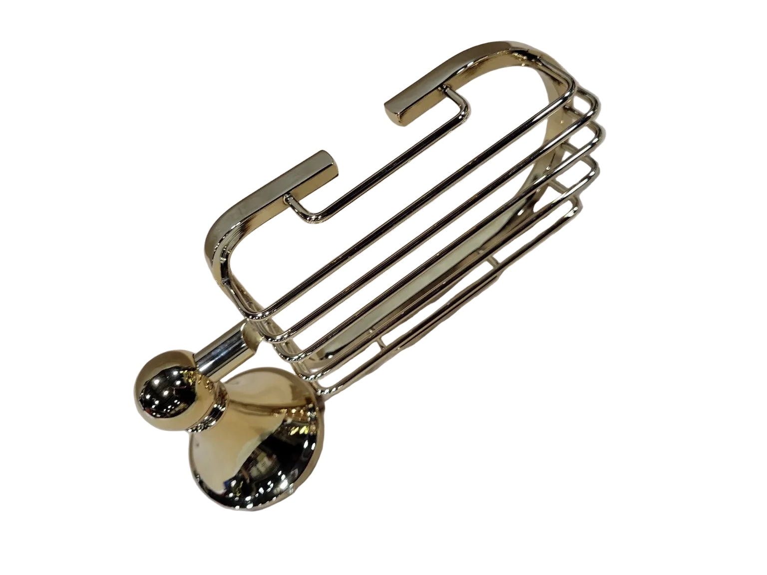 Signature Hardware Ballard Collection Wall-Mount Soap Basket – Polished Brass
