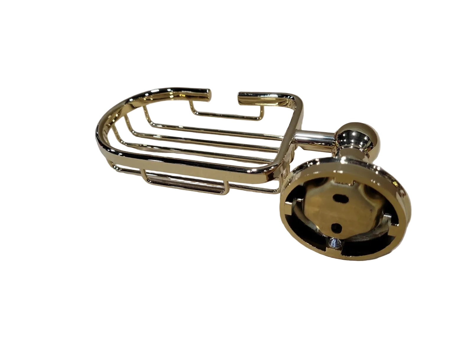 Signature Hardware Ballard Collection Wall-Mount Soap Basket – Polished Brass