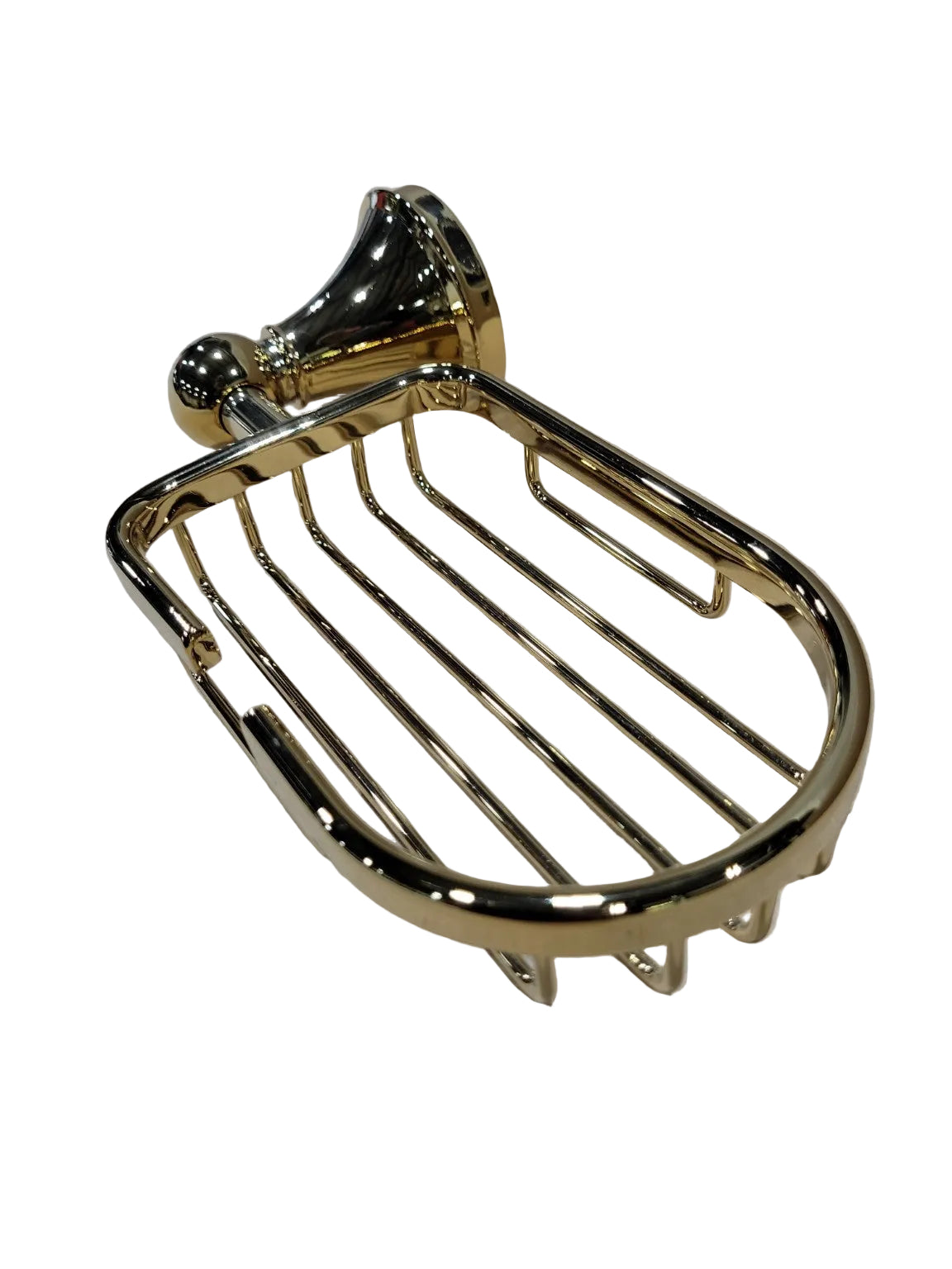 Signature Hardware Ballard Collection Wall-Mount Soap Basket – Polished Brass