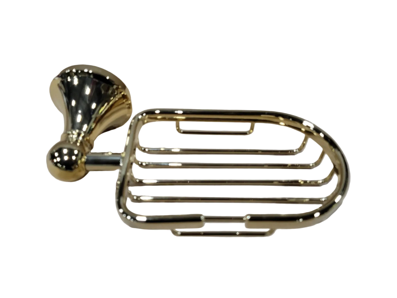 Signature Hardware Ballard Collection Wall-Mount Soap Basket – Polished Brass