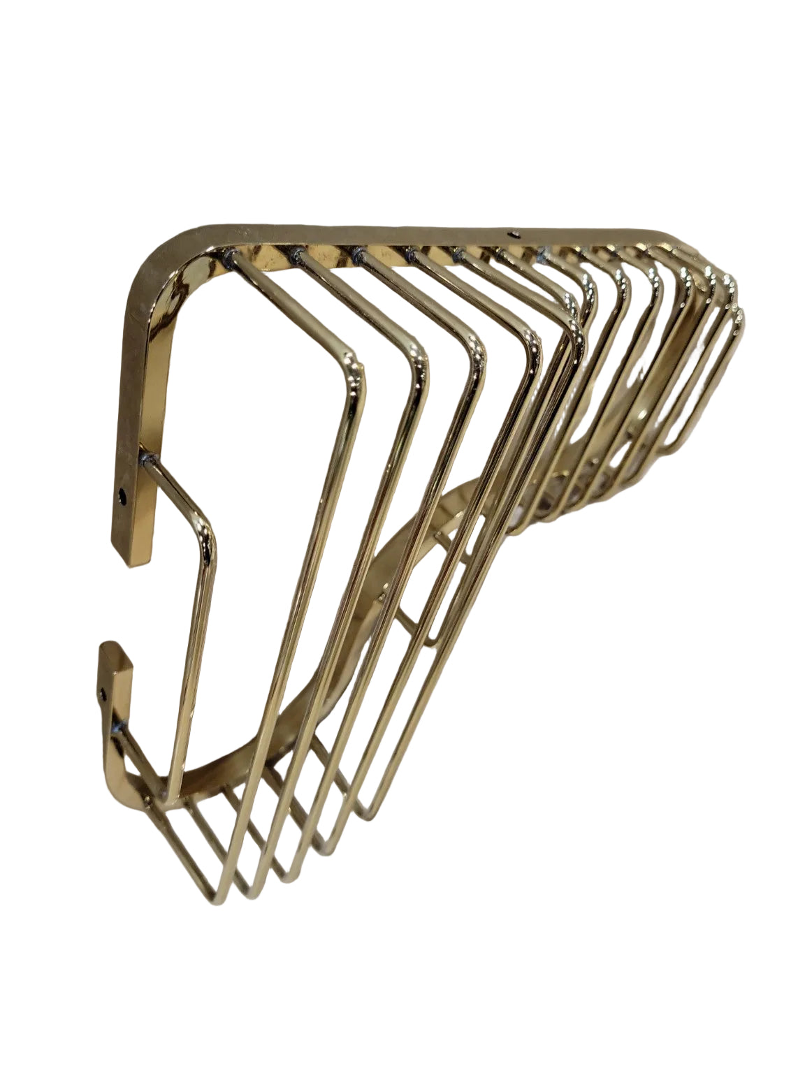 Signature Hardware Solid Brass Corner Basket with Hook – Chrome