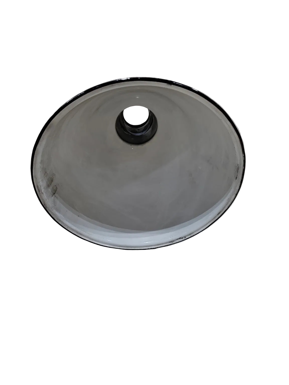 Vintage Green Porcelain Industrial Light Shade – 10 ¾" Diameter