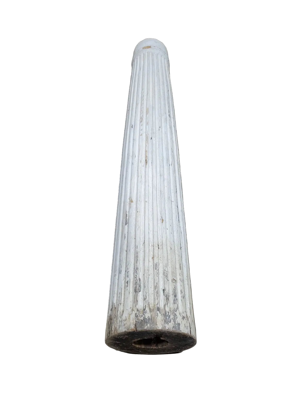 Salvaged Fluted Wood Architectural Column – 64" Painted