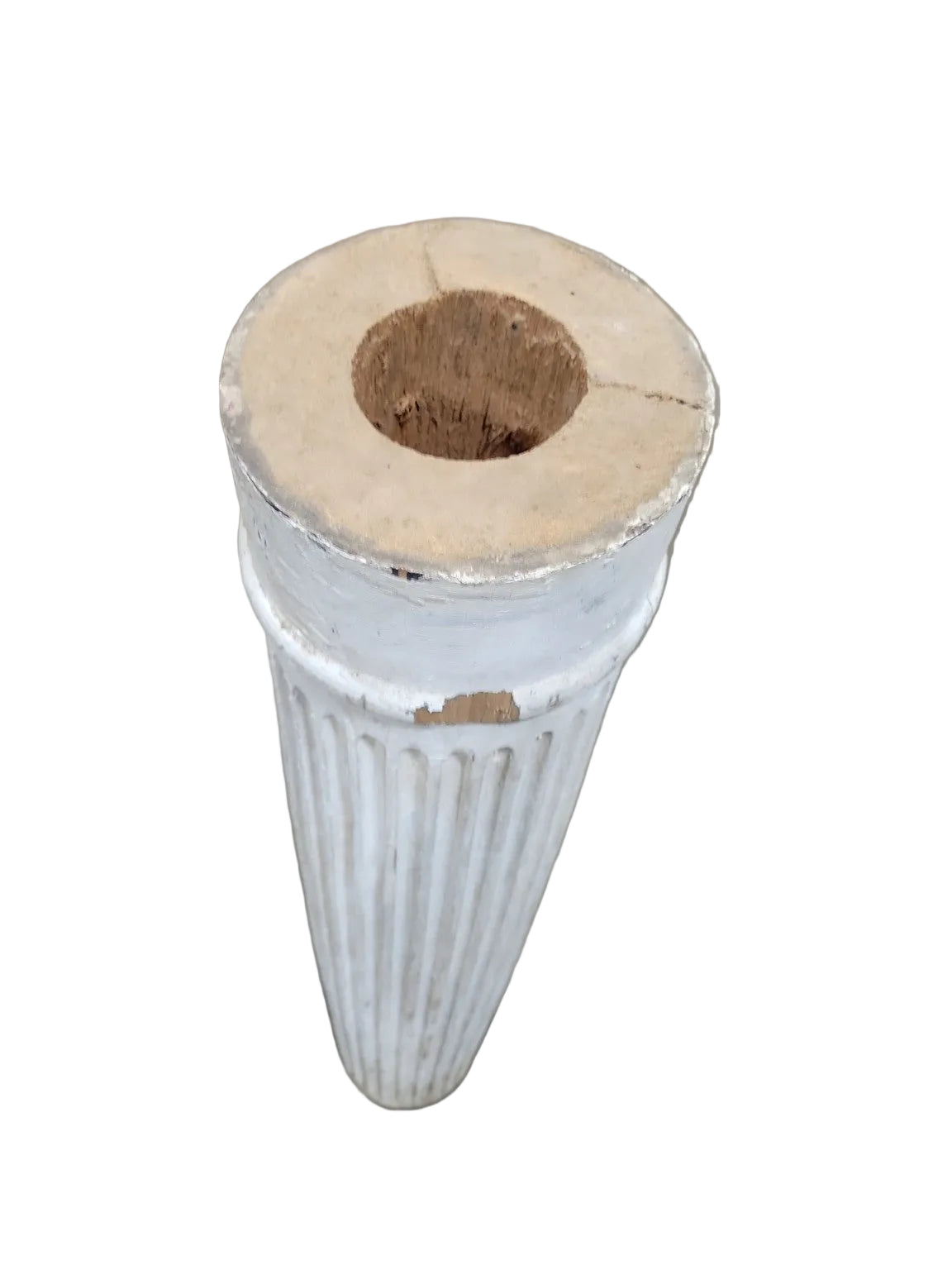 Salvaged Fluted Wood Architectural Column – 64" Painted