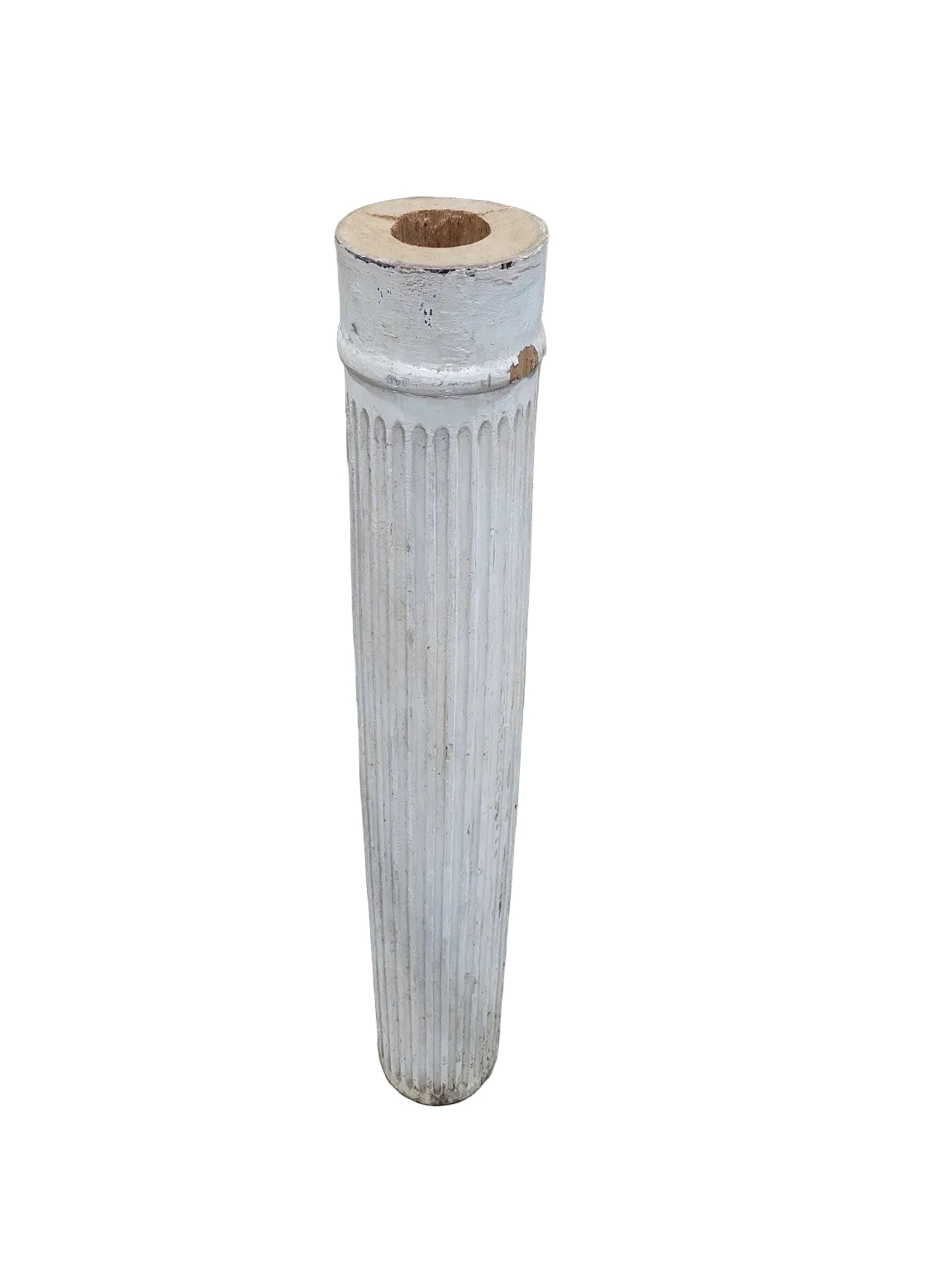 Salvaged Fluted Wood Architectural Column – 64" Painted
