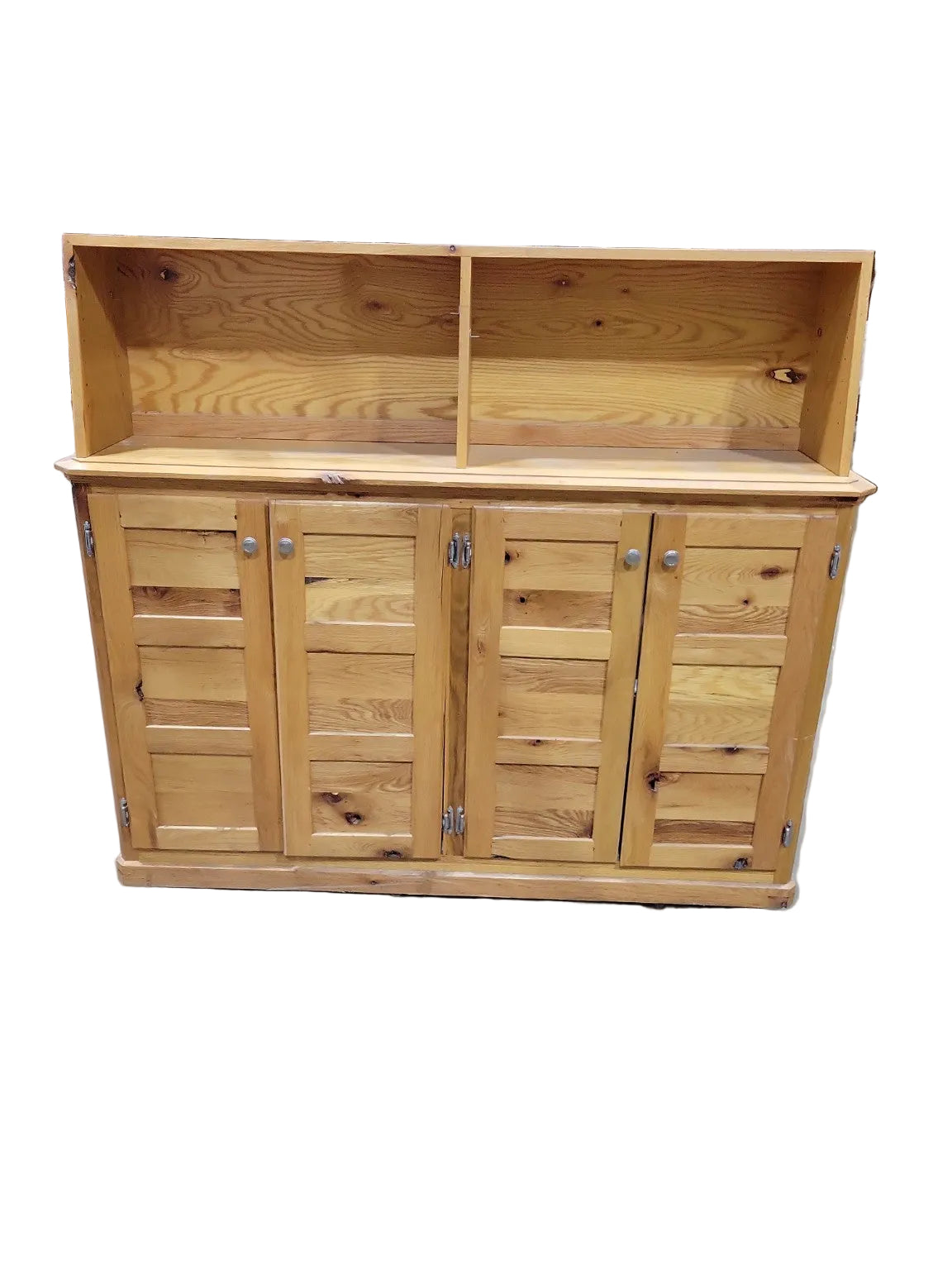 Rustic Sideboard with Open Hutch Top