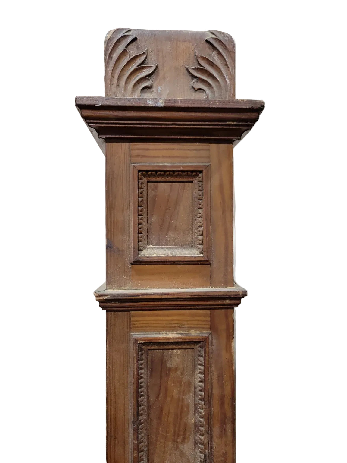 Antique Carved Wood Newel Post – Victorian Staircase Post