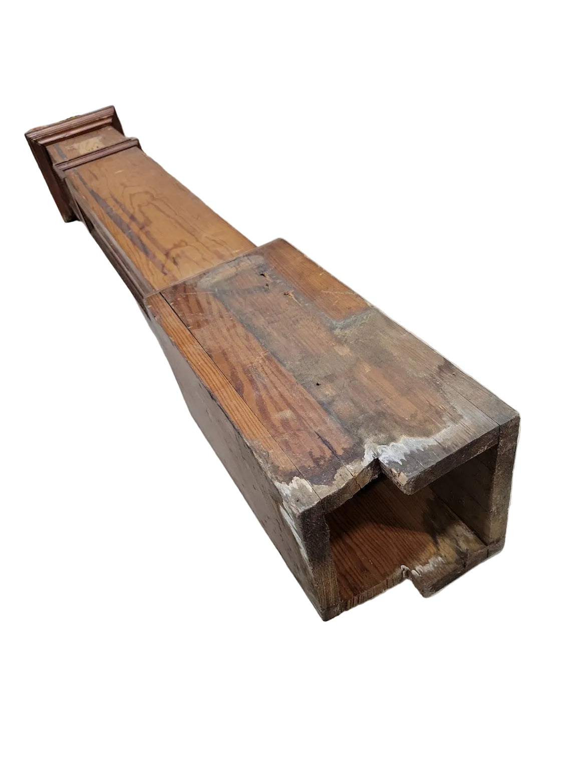 Antique Carved Wood Newel Post – Victorian Staircase Post