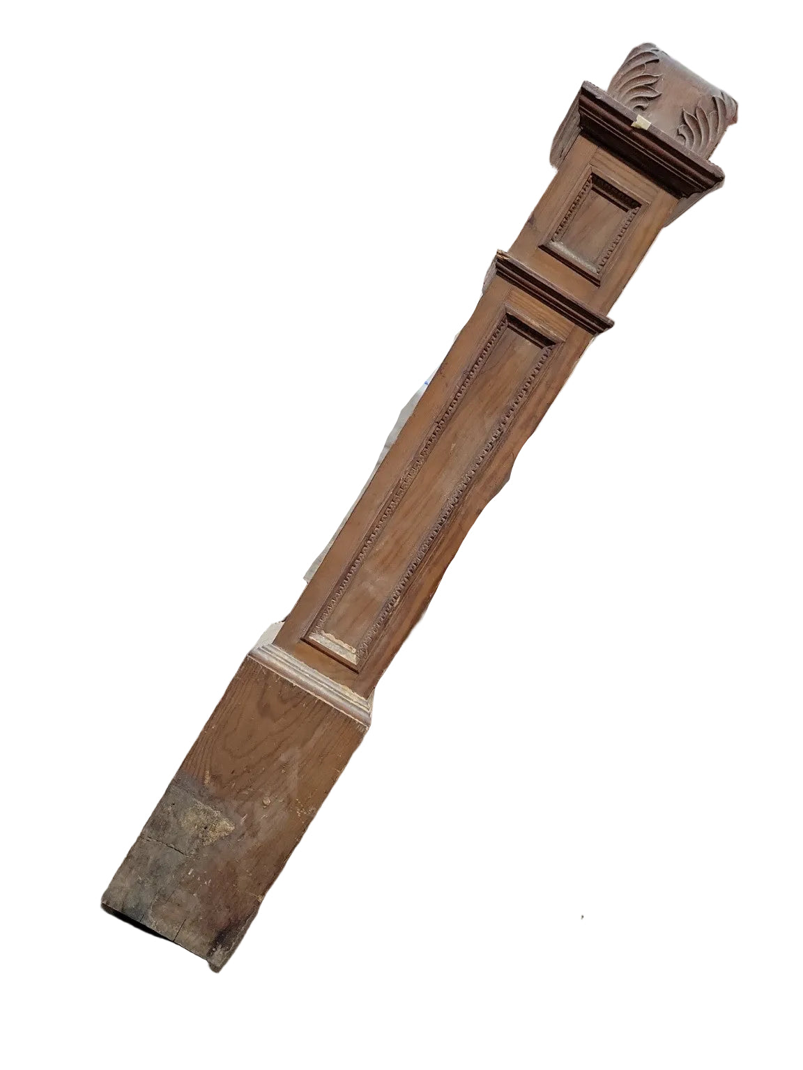 Antique Carved Wood Newel Post – Victorian Staircase Post