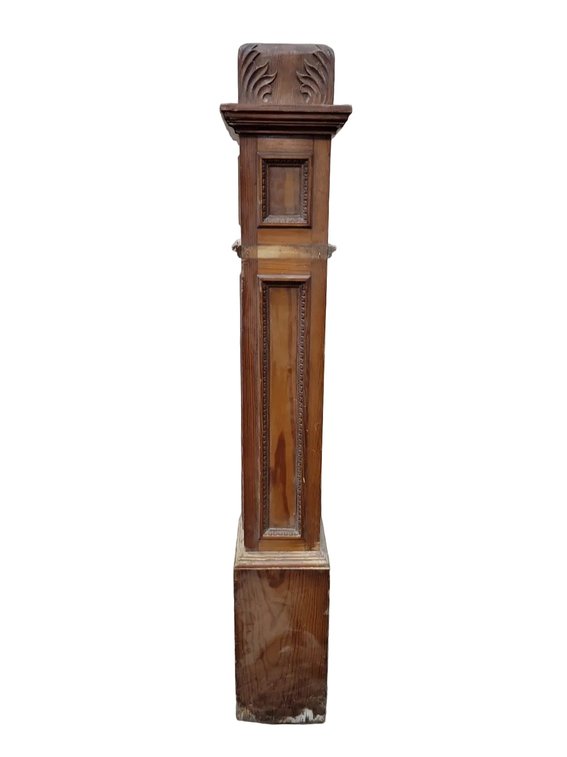 Antique Carved Wood Newel Post – Victorian Staircase Post