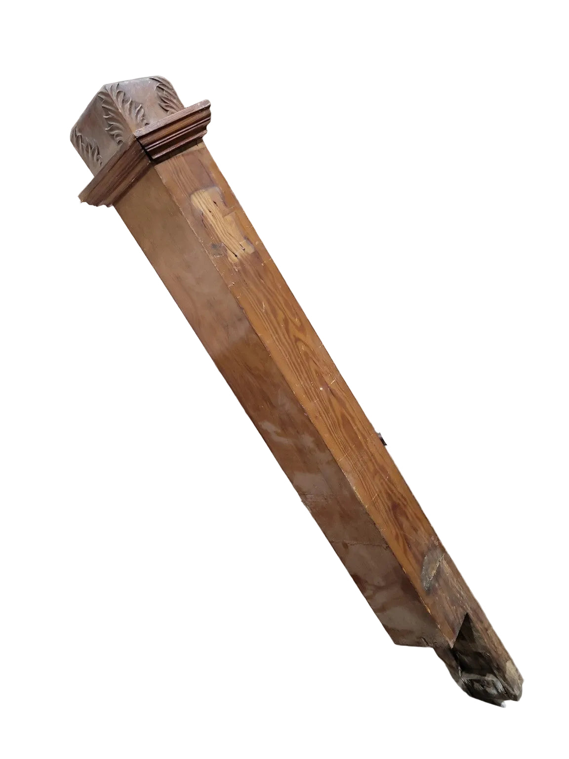 Antique Carved Wood Stair Newel Post – Victorian Style