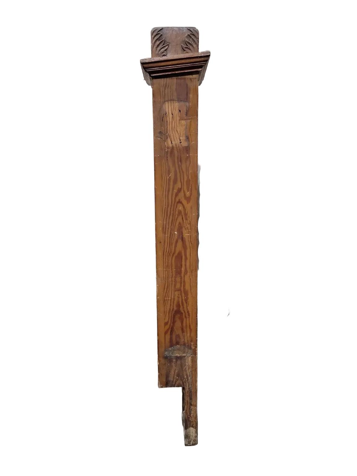 Antique Carved Wood Stair Newel Post – Victorian Style