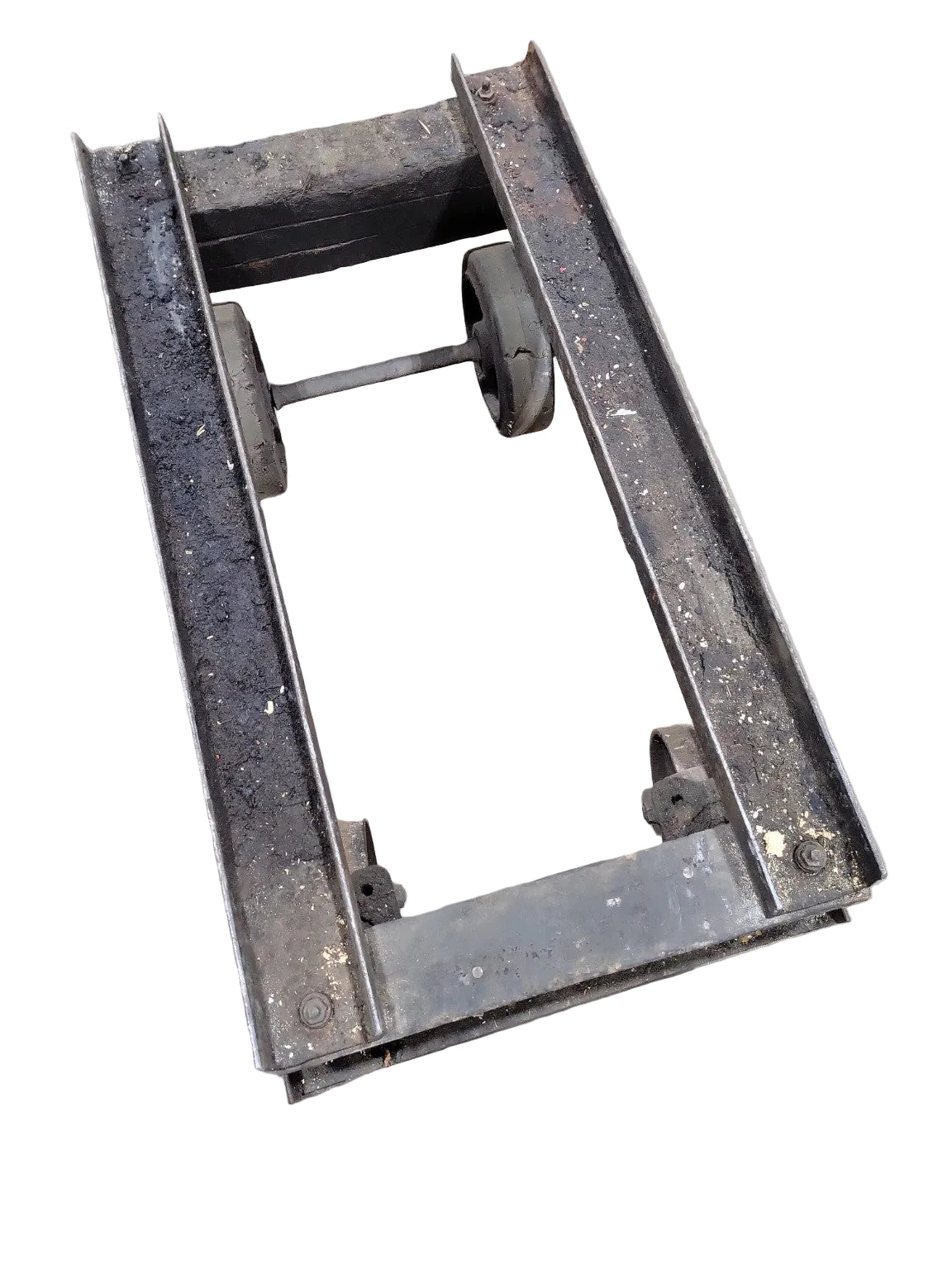 Industrial Steel Dolly Cart with Cast Iron Casters