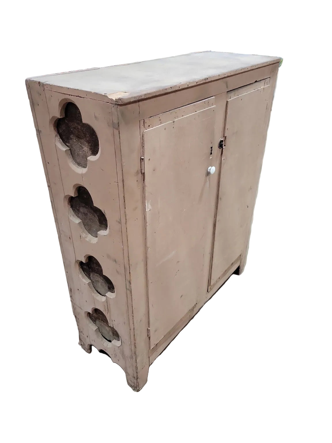 Antique Primitive Wooden Pie Safe Cabinet