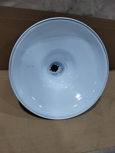 Vintage White Enamel Industrial Light Shade – Large Dome Fixture