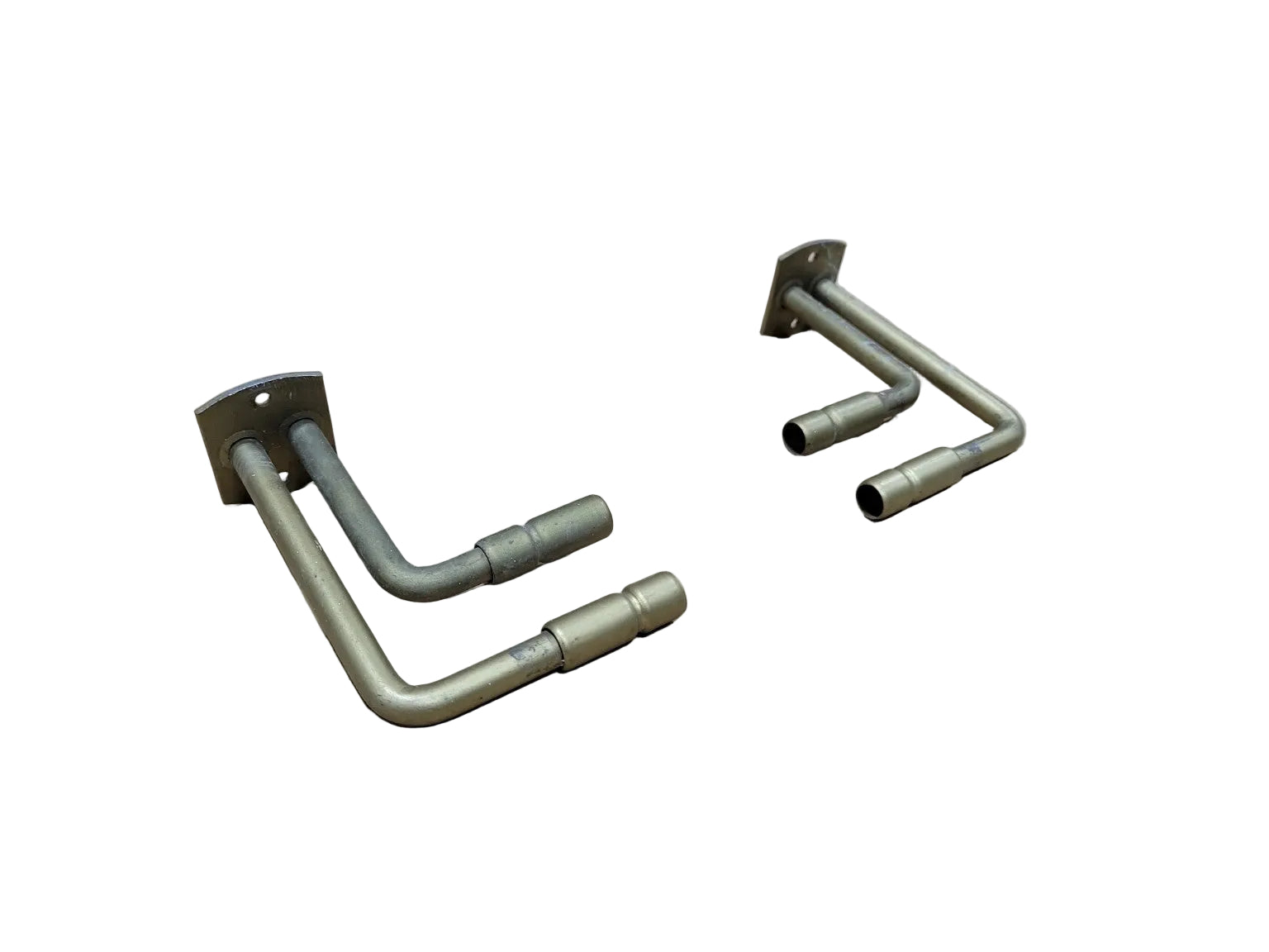 Vintage Brass Wall-Mount Double Arm Hardware Brackets – Set of 2
