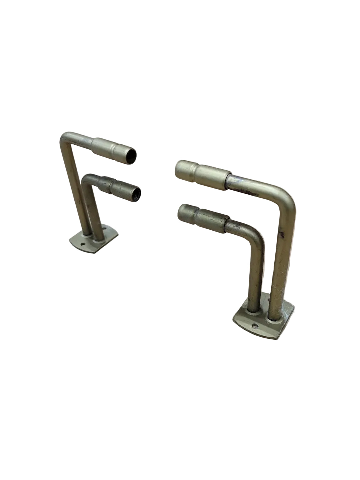 Vintage Brass Wall-Mount Double Arm Hardware Brackets – Set of 2