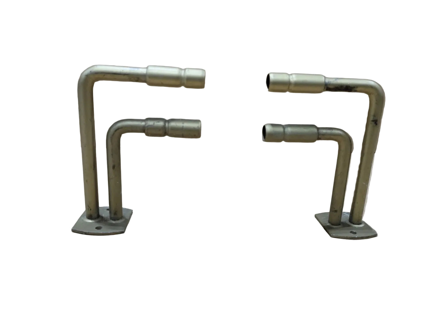 Vintage Brass Wall-Mount Double Arm Hardware Brackets – Set of 2