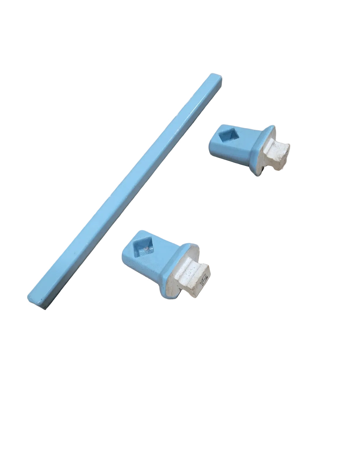 Vintage Blue Porcelain Towel Bar – Wall Mount Bathroom Fixture