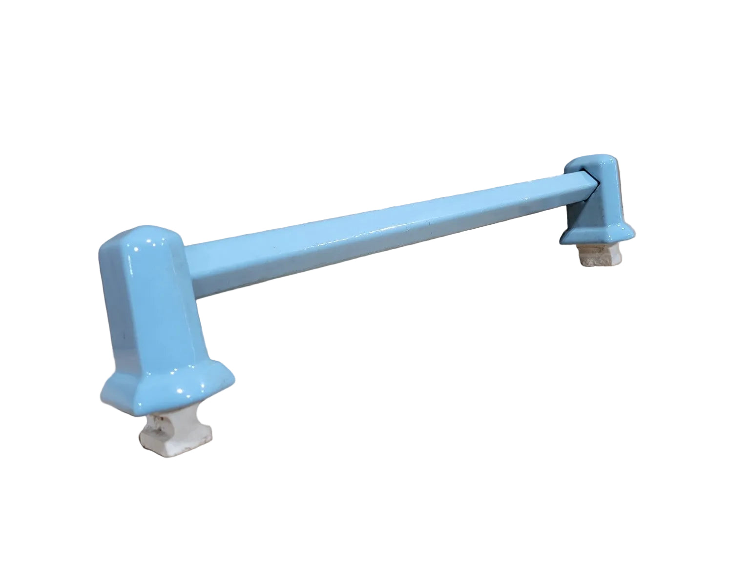 Vintage Blue Porcelain Towel Bar – Wall Mount Bathroom Fixture