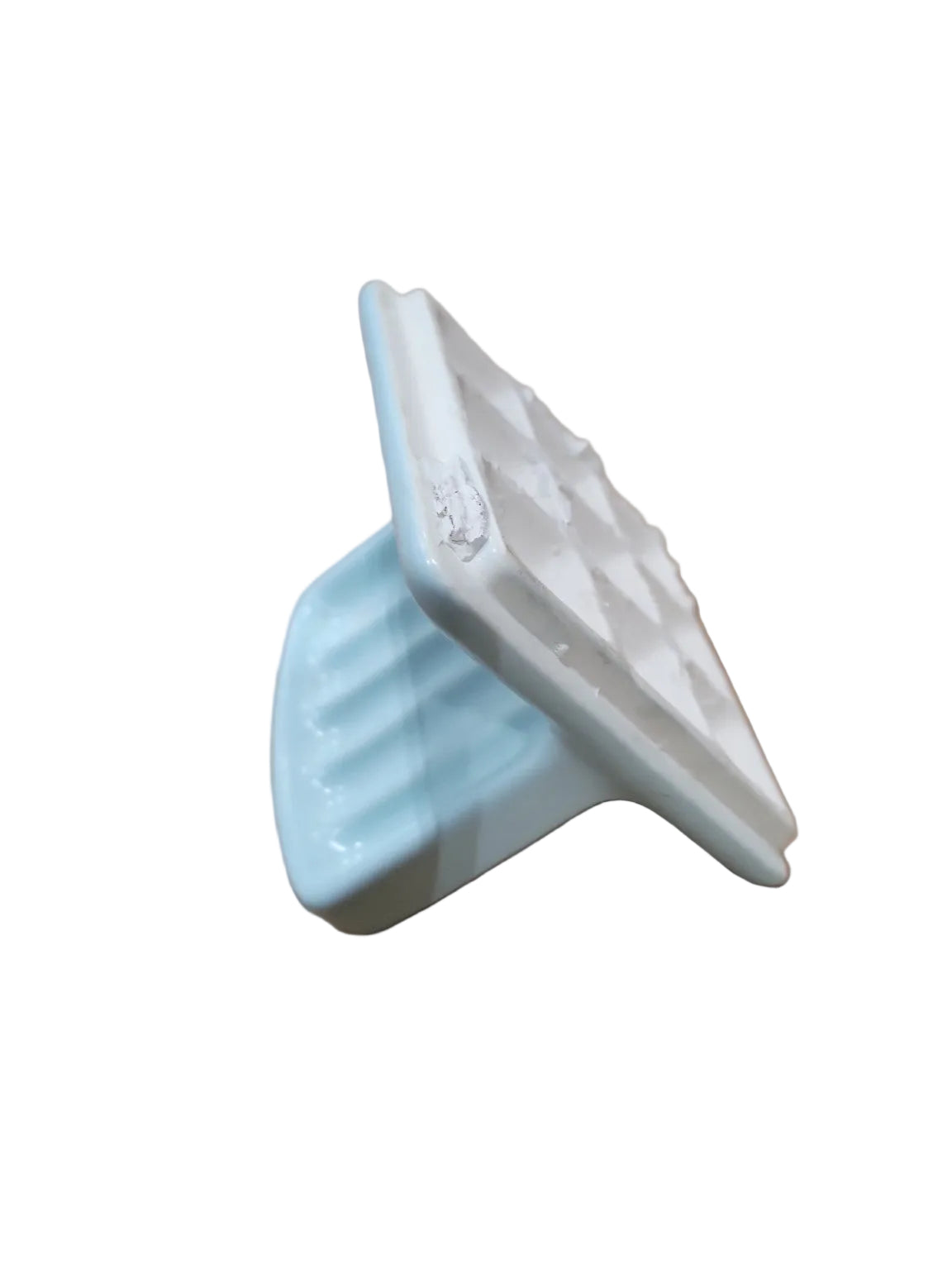 Vintage Blue Ceramic Wall-Mount Soap Dish – Mid-Century Bathroom Fixture