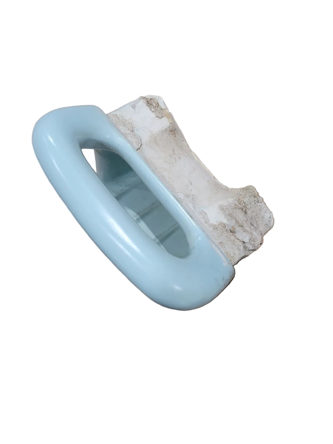Vintage Blue Ceramic Wall-Mount Soap Dish – Mid-Century Bathroom Fixture