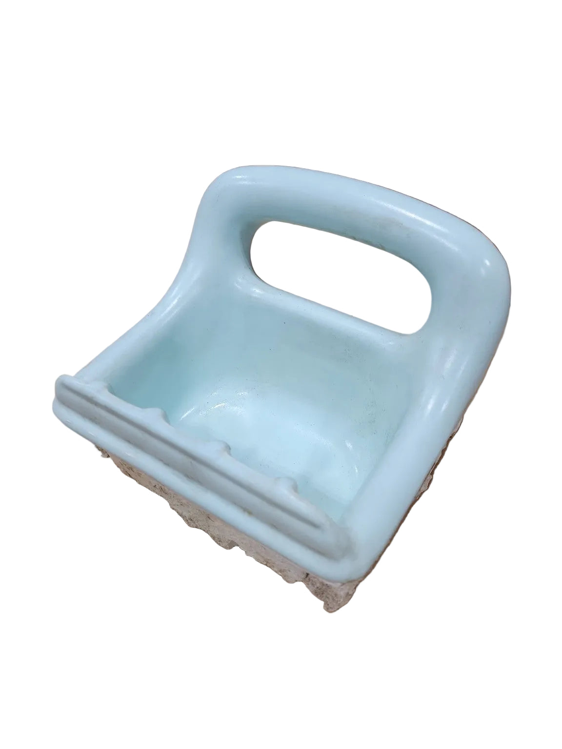 Vintage Blue Ceramic Wall-Mount Soap Dish – Mid-Century Bathroom Fixture
