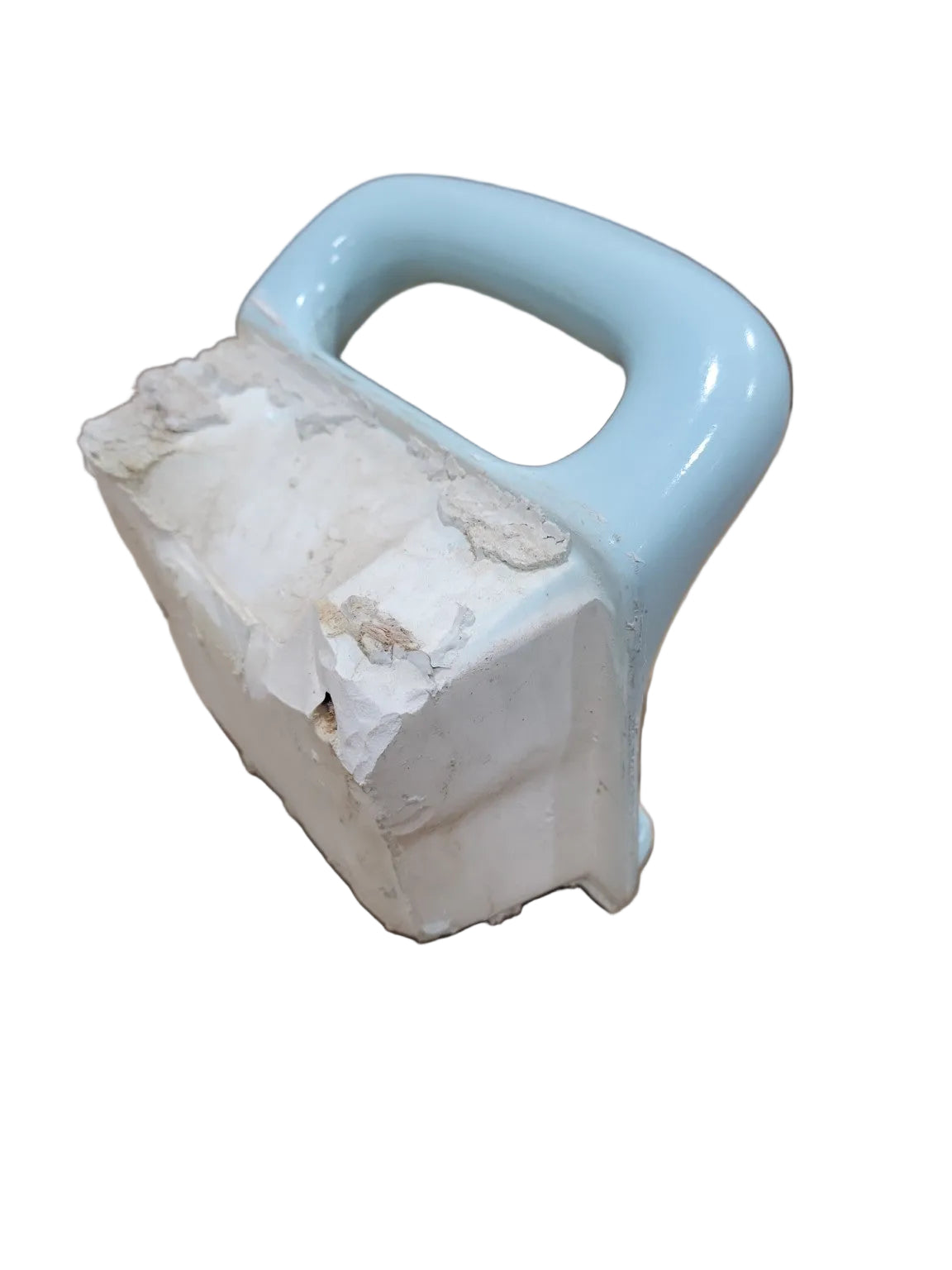 Vintage Blue Ceramic Wall-Mount Soap Dish – Mid-Century Bathroom Fixture
