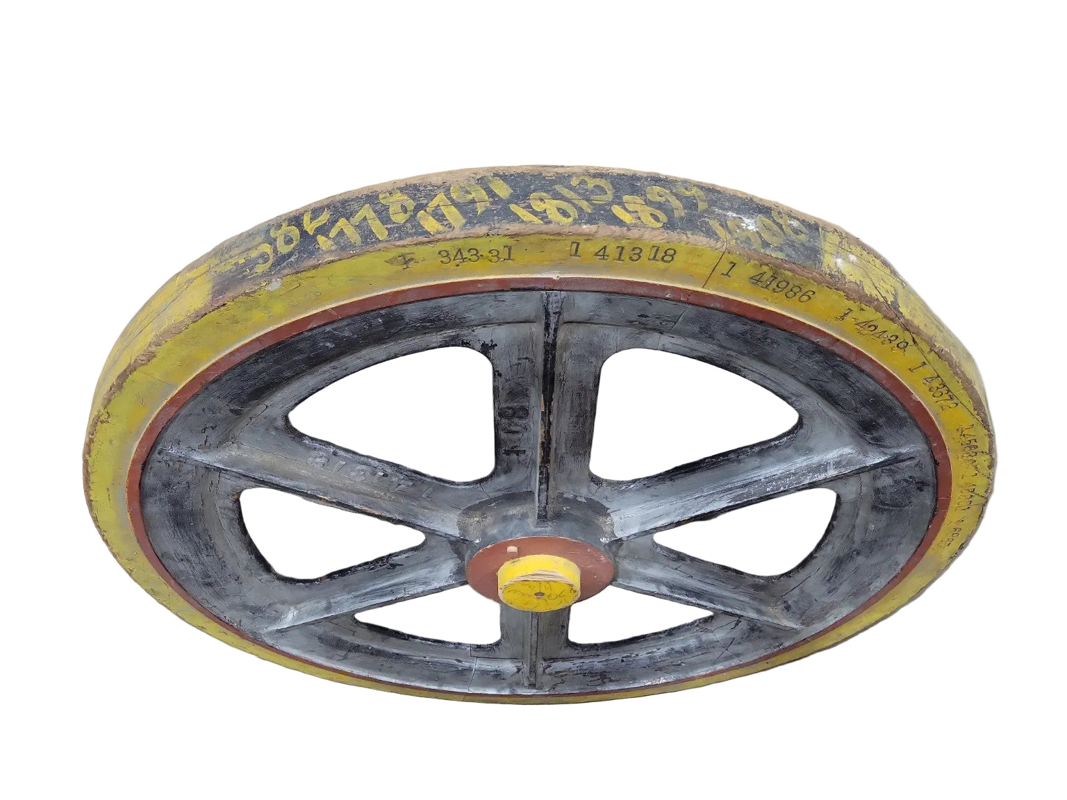 Industrial Railroad Wheel Casting Mold – Reclaimed Foundry Form