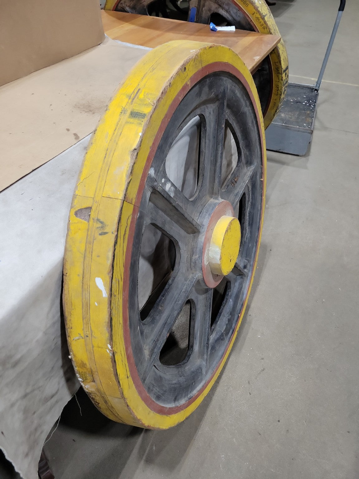 Industrial Railroad Wheel Casting Mold – Large Salvaged Foundry Form