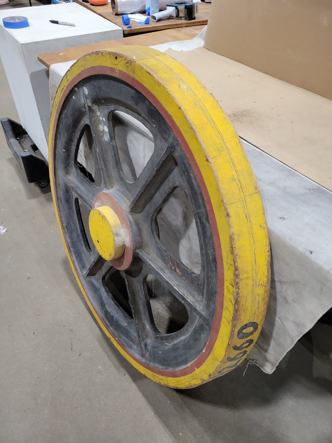 Industrial Railroad Wheel Casting Mold – Large Salvaged Foundry Form
