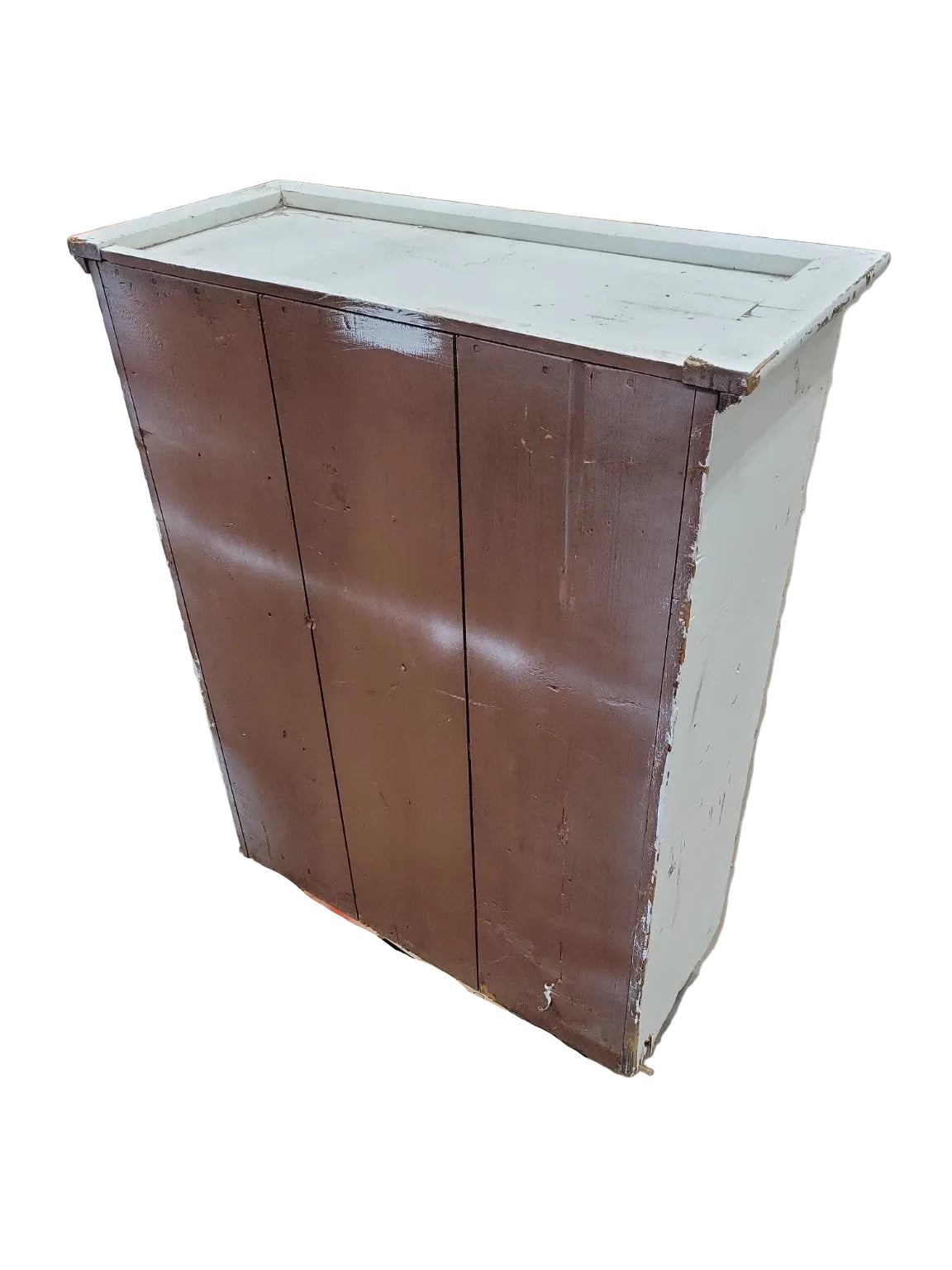 Vintage Painted Utility Cabinet – Distressed White Storage Unit