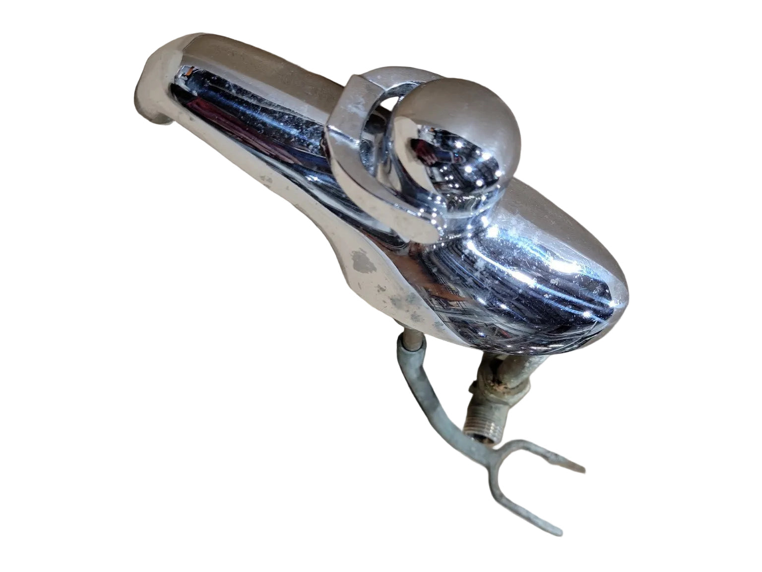 Vintage Chrome Single Handle Bathroom Faucet – Deck Mount