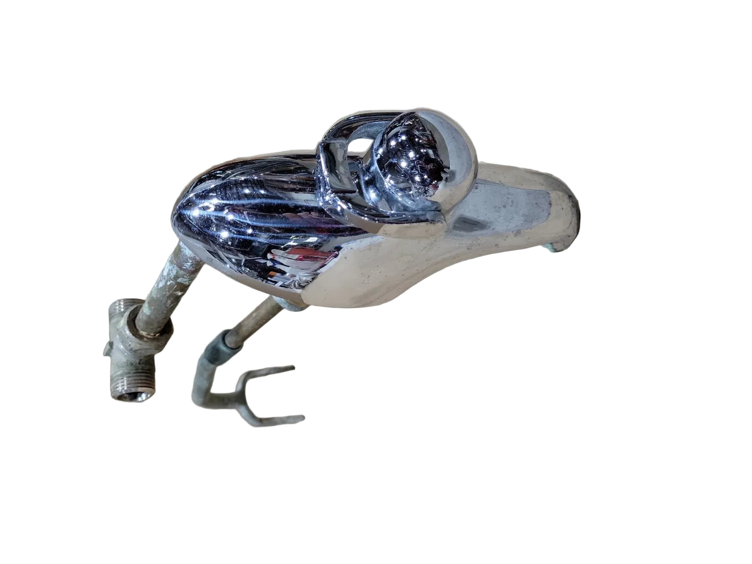 Vintage Chrome Single Handle Bathroom Faucet – Deck Mount