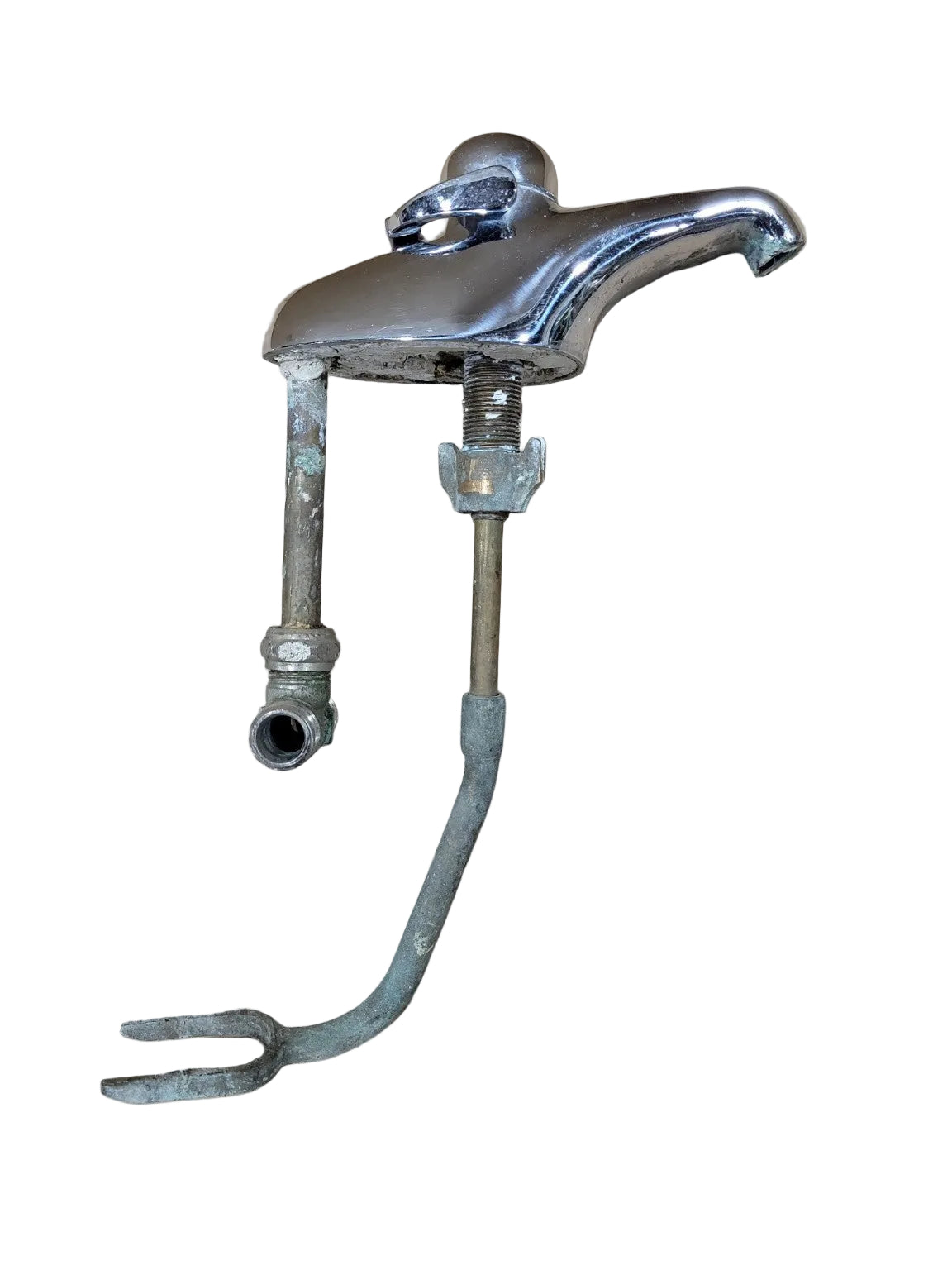 Vintage Chrome Single Handle Bathroom Faucet – Deck Mount