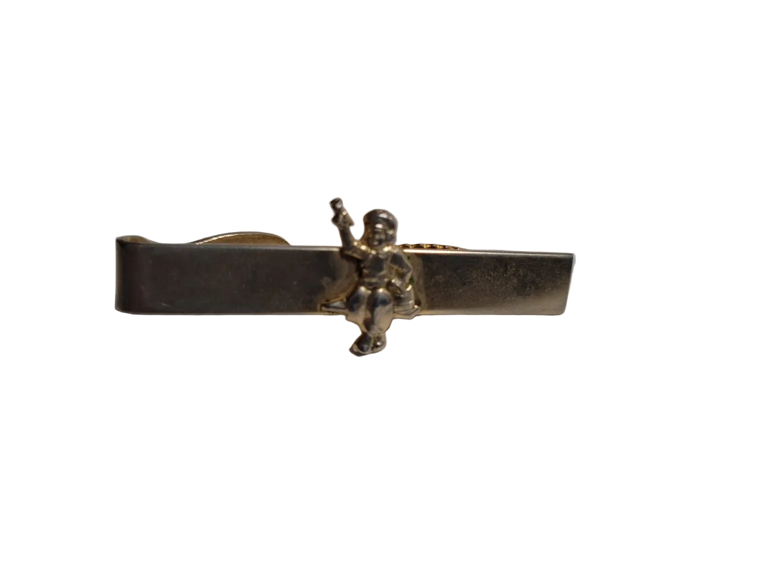 Vintage Figural Gold Tone Tie Clip – Man with Raised Glass