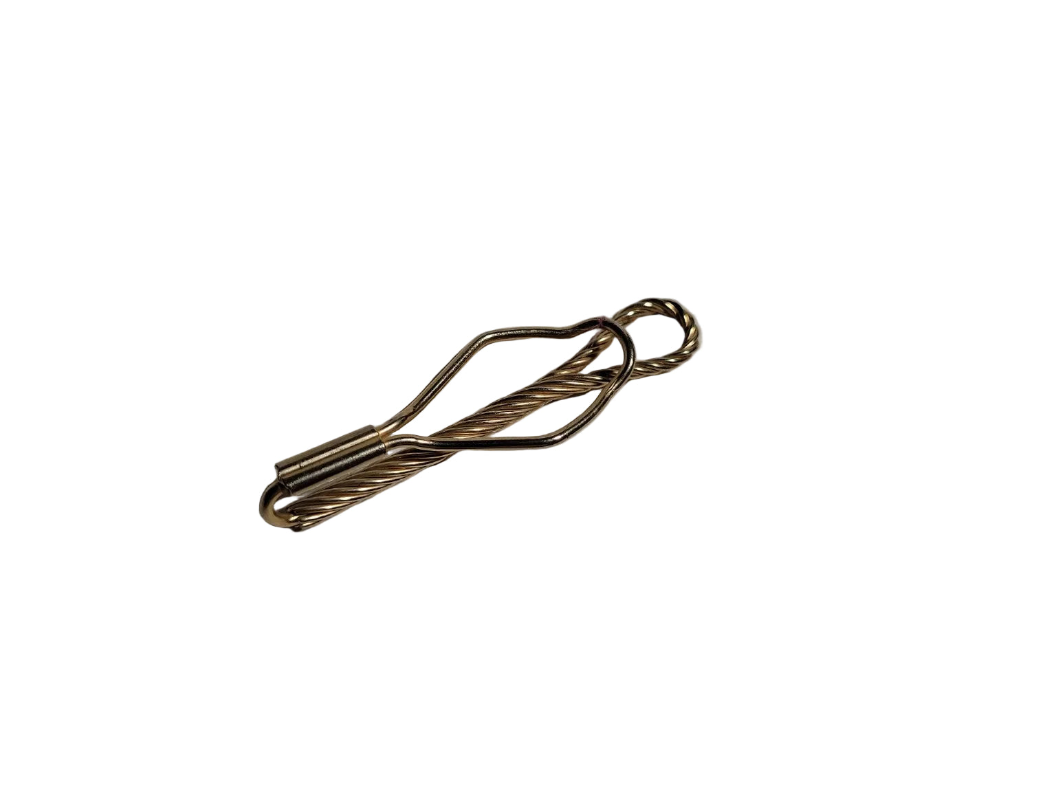 Vintage Gold Tone Twisted Bar Tie Clip – Classic Rope Design