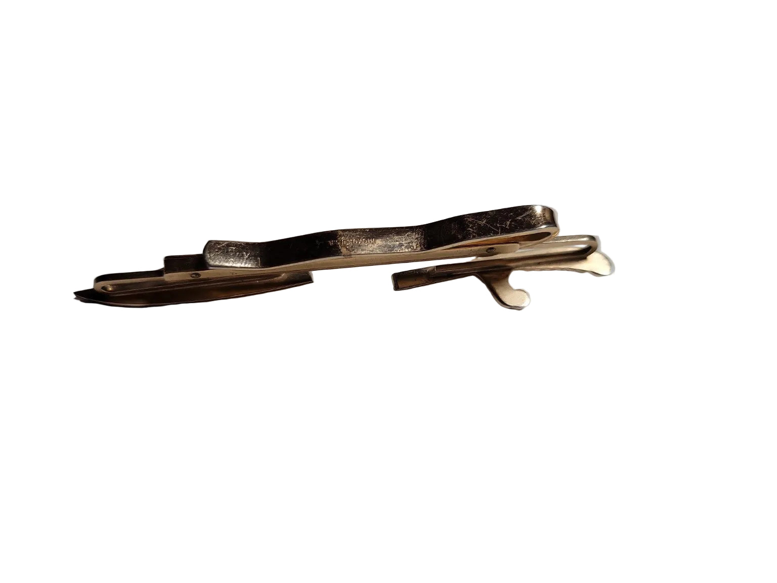 Vintage Hickok Sword Tie Clip – Gold Tone with Red Stone