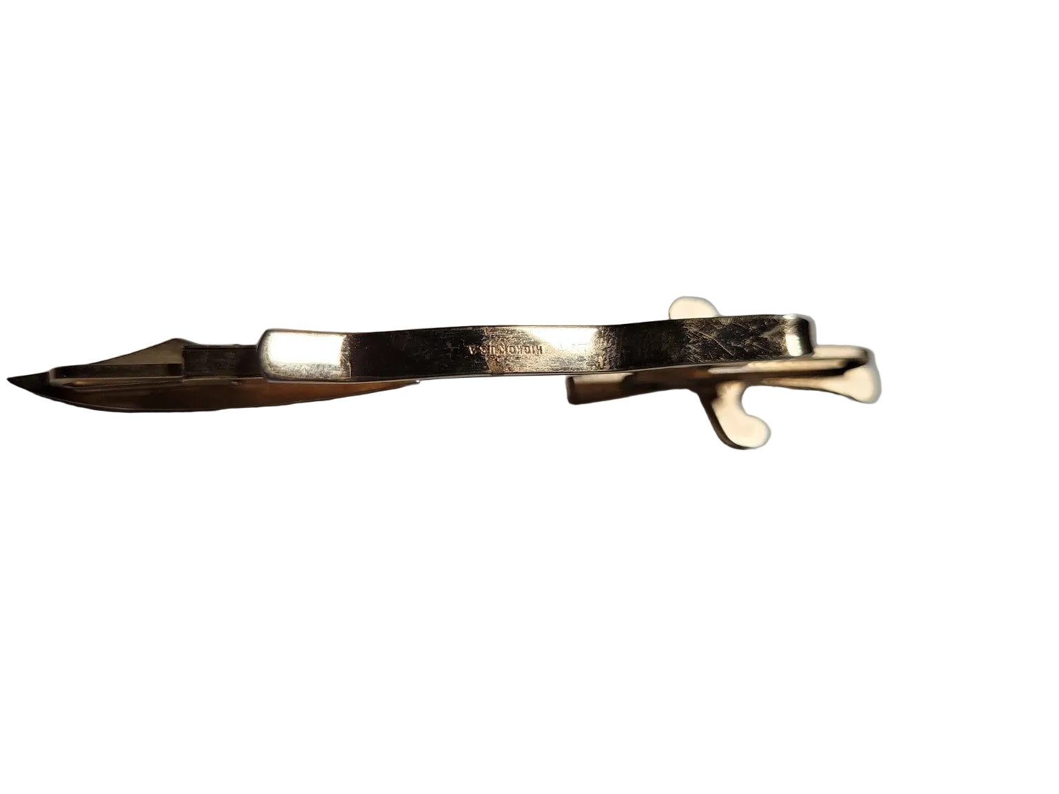 Vintage Hickok Sword Tie Clip – Gold Tone with Red Stone