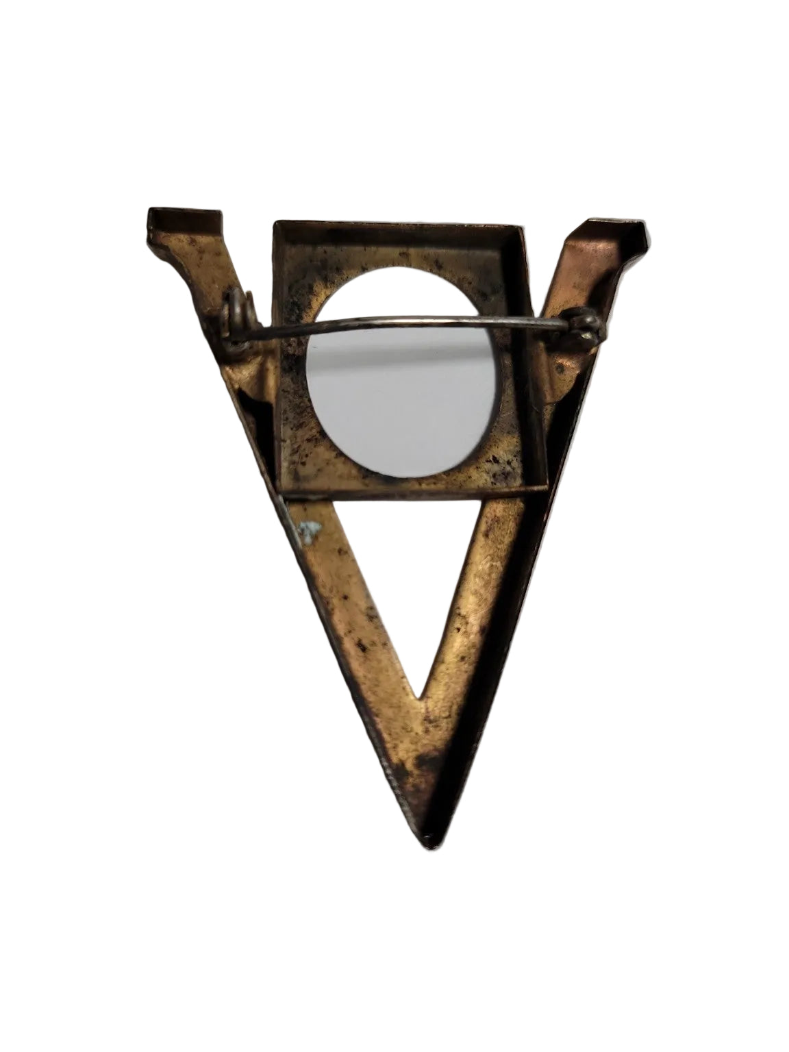 Vintage MacArthur “V” Initial Brooch – Gold Plated Frame