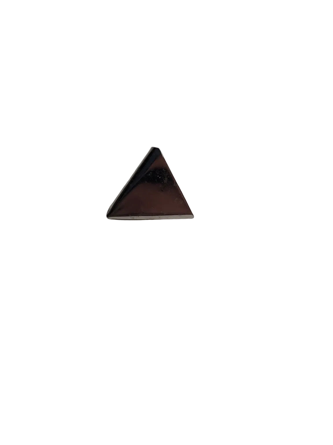 Mid-Century Modern Triangular Tie Tack – Minimalist Silver Tone