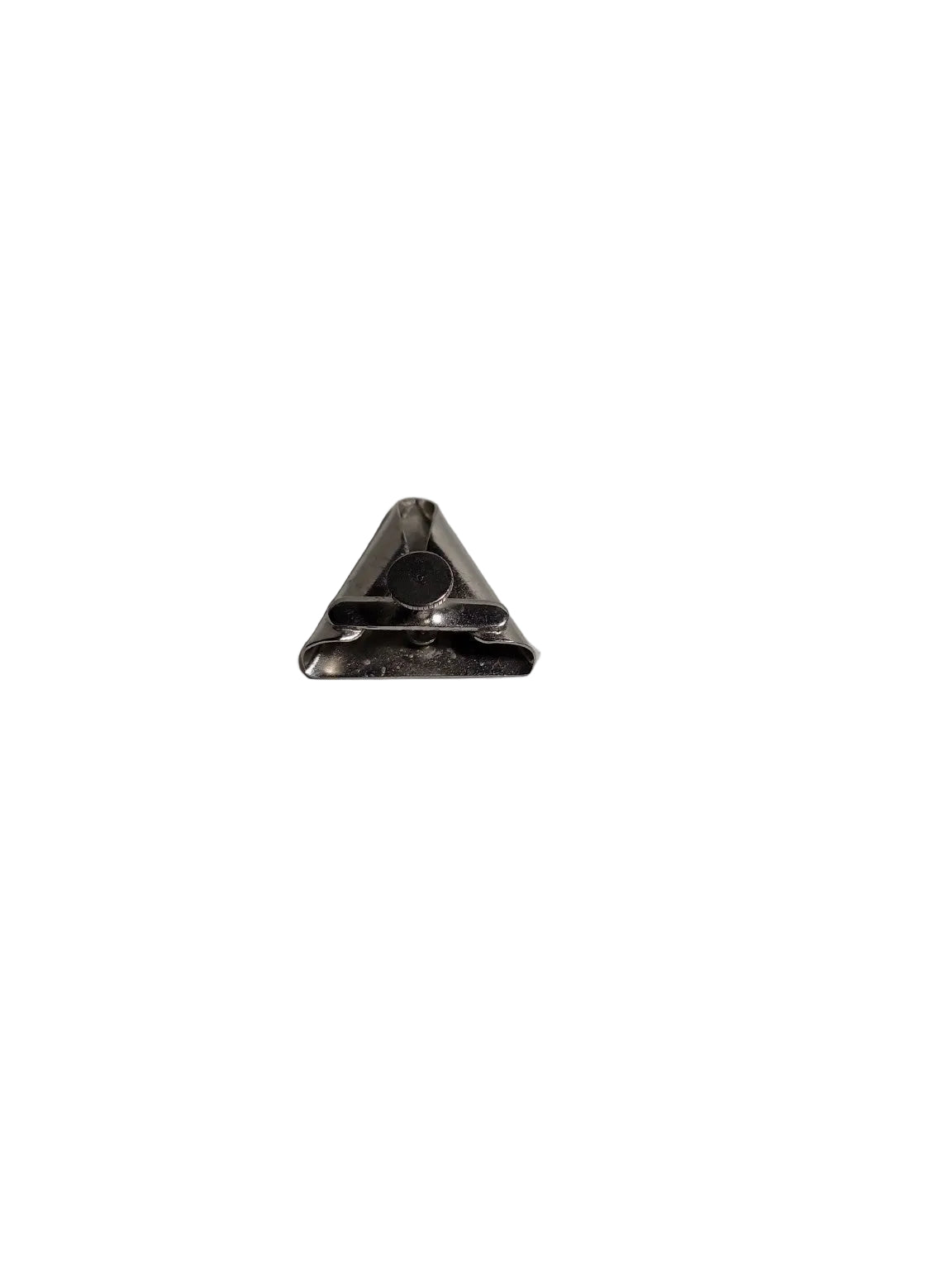 Mid-Century Modern Triangular Tie Tack – Minimalist Silver Tone