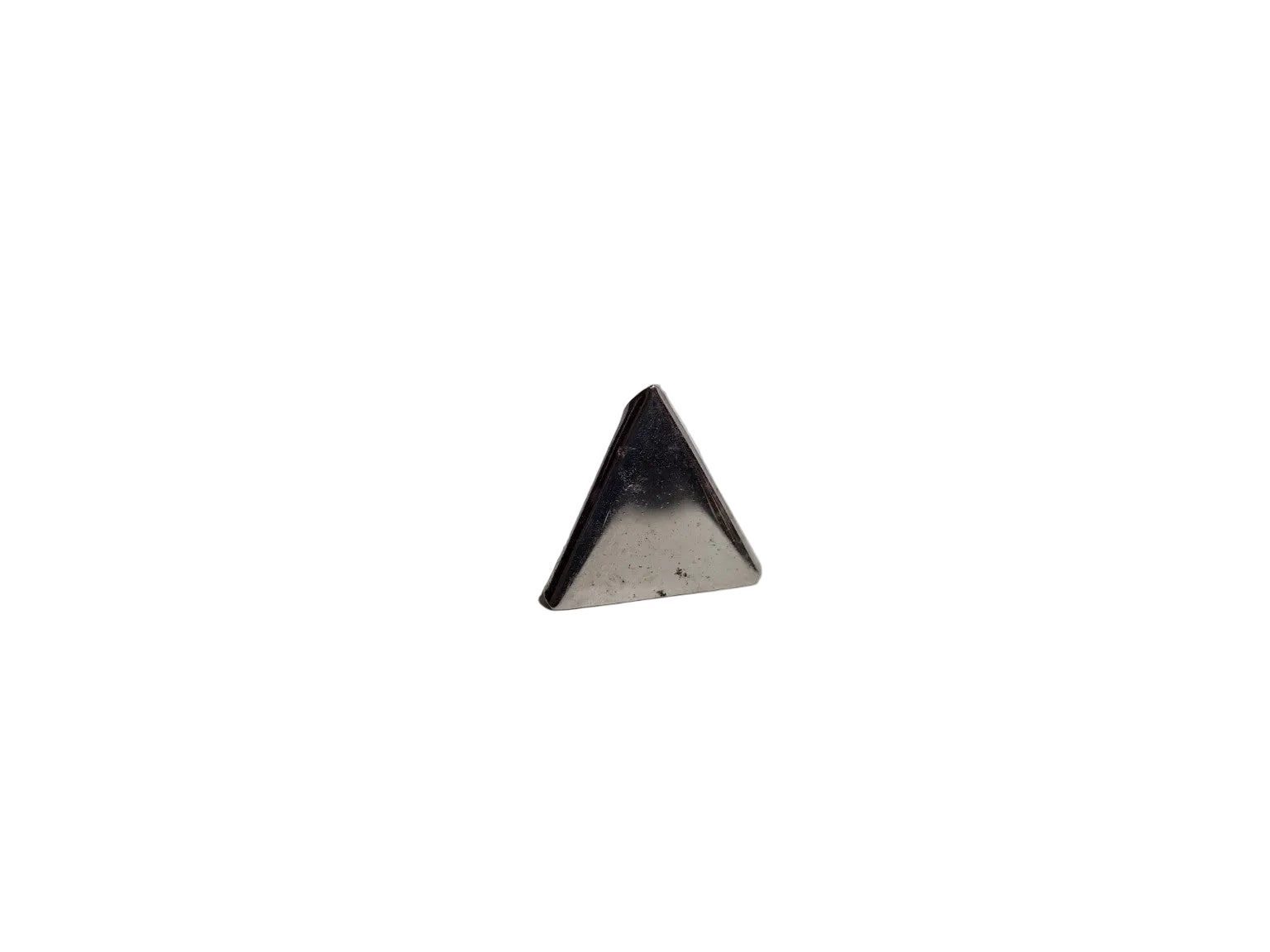 Mid-Century Modern Triangular Tie Tack – Minimalist Silver Tone