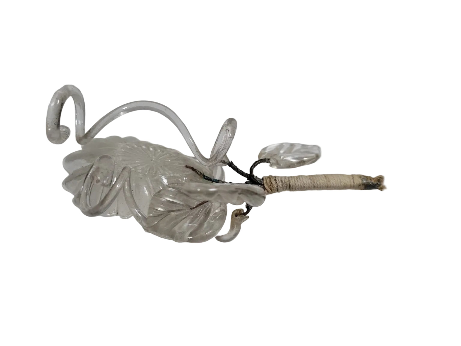 Vintage Clear Glass Floral Boutonniere – Handcrafted Wedding Accessory