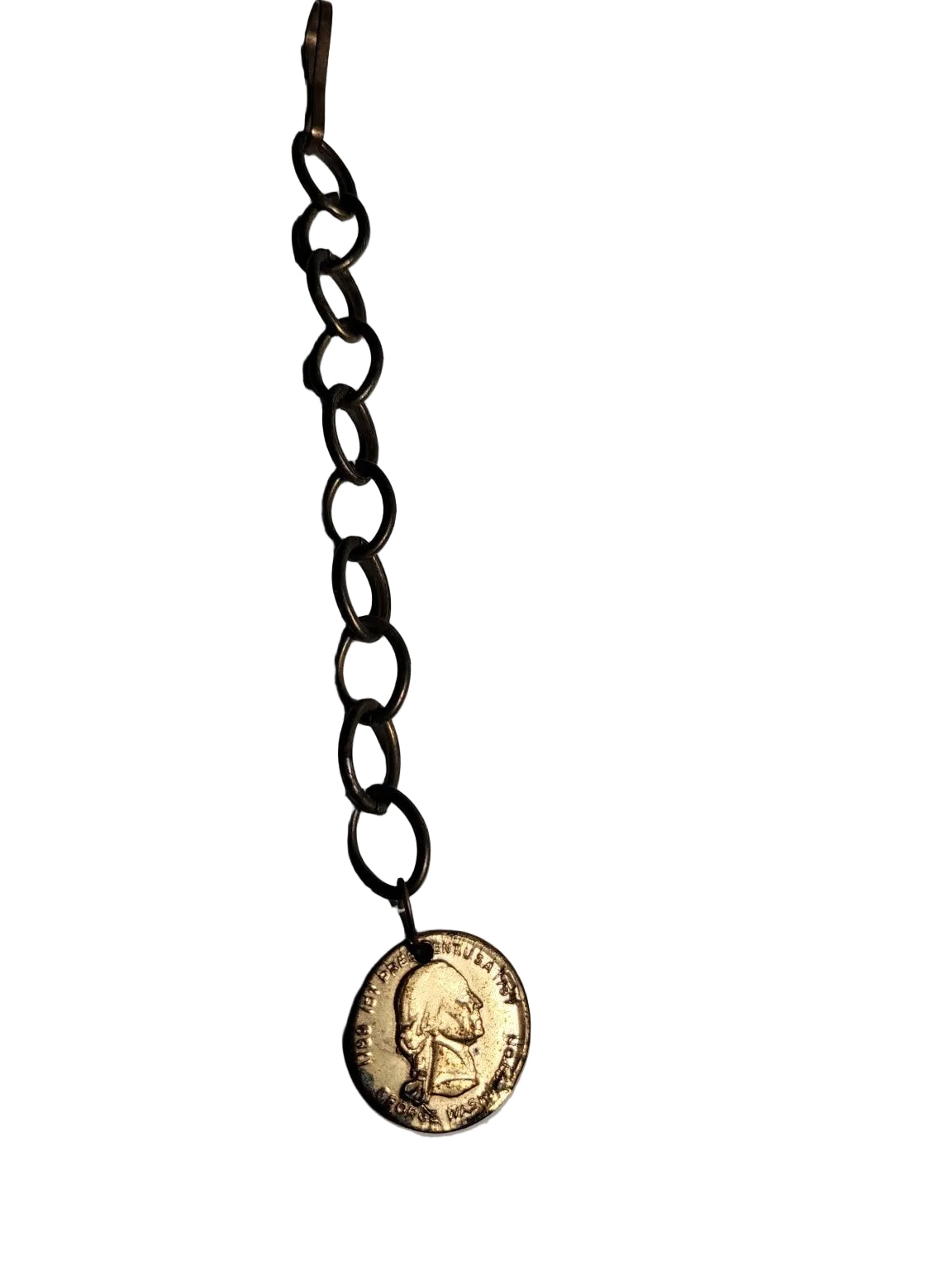 Vintage 1970s Nickel Coin Keychain – Sailing Ship Charm