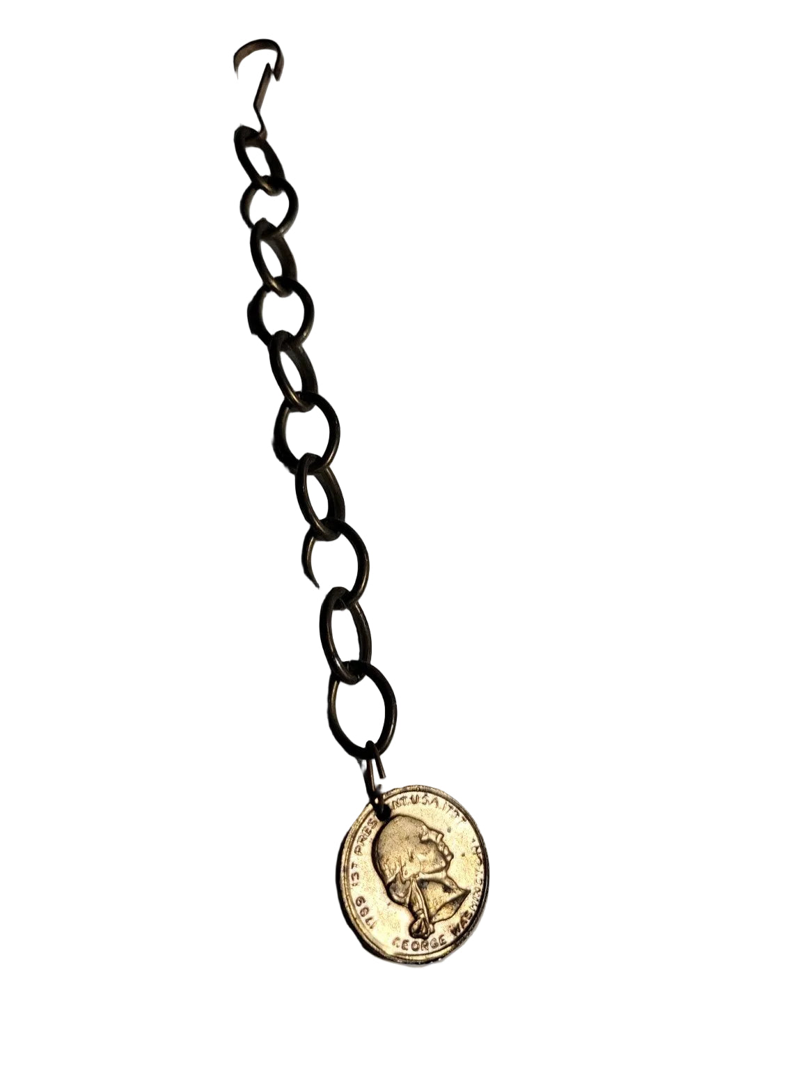 Vintage 1970s Nickel Coin Keychain – Sailing Ship Charm