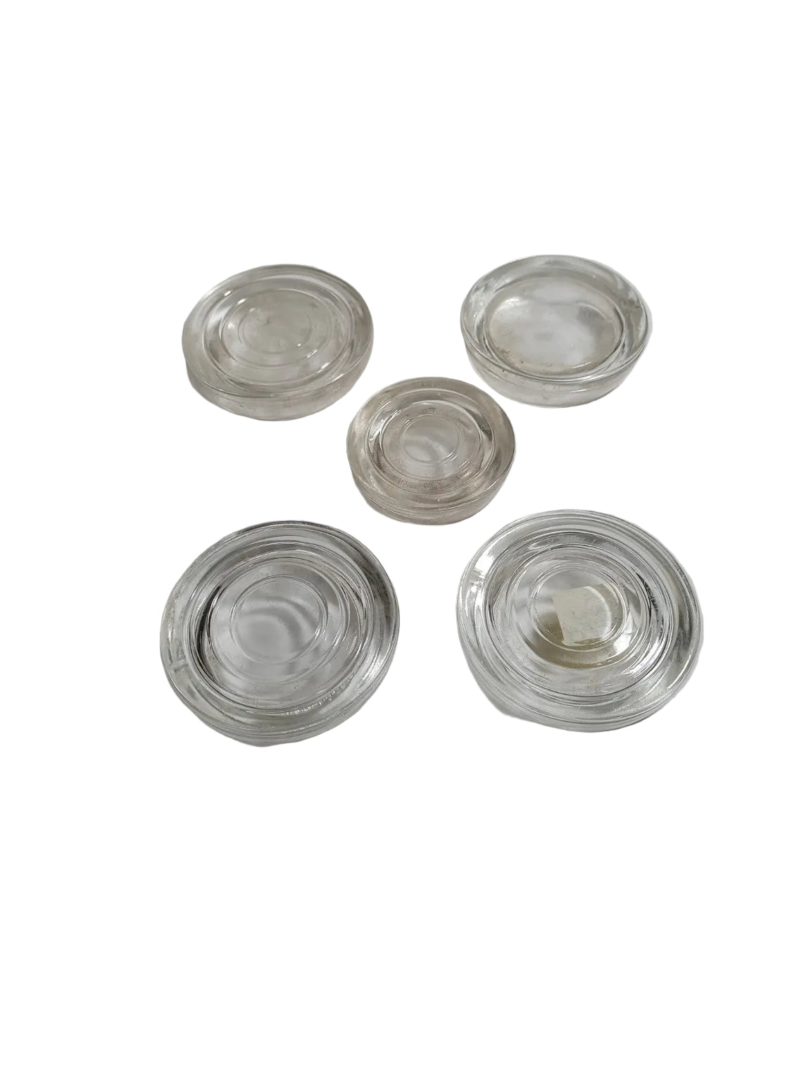 Vintage Glass Fermentation Weights – Mixed Size Set (5 pcs)