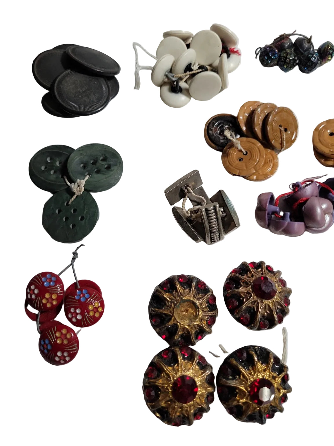Vintage Assorted Button Collection with Cheney Needles Packet ...