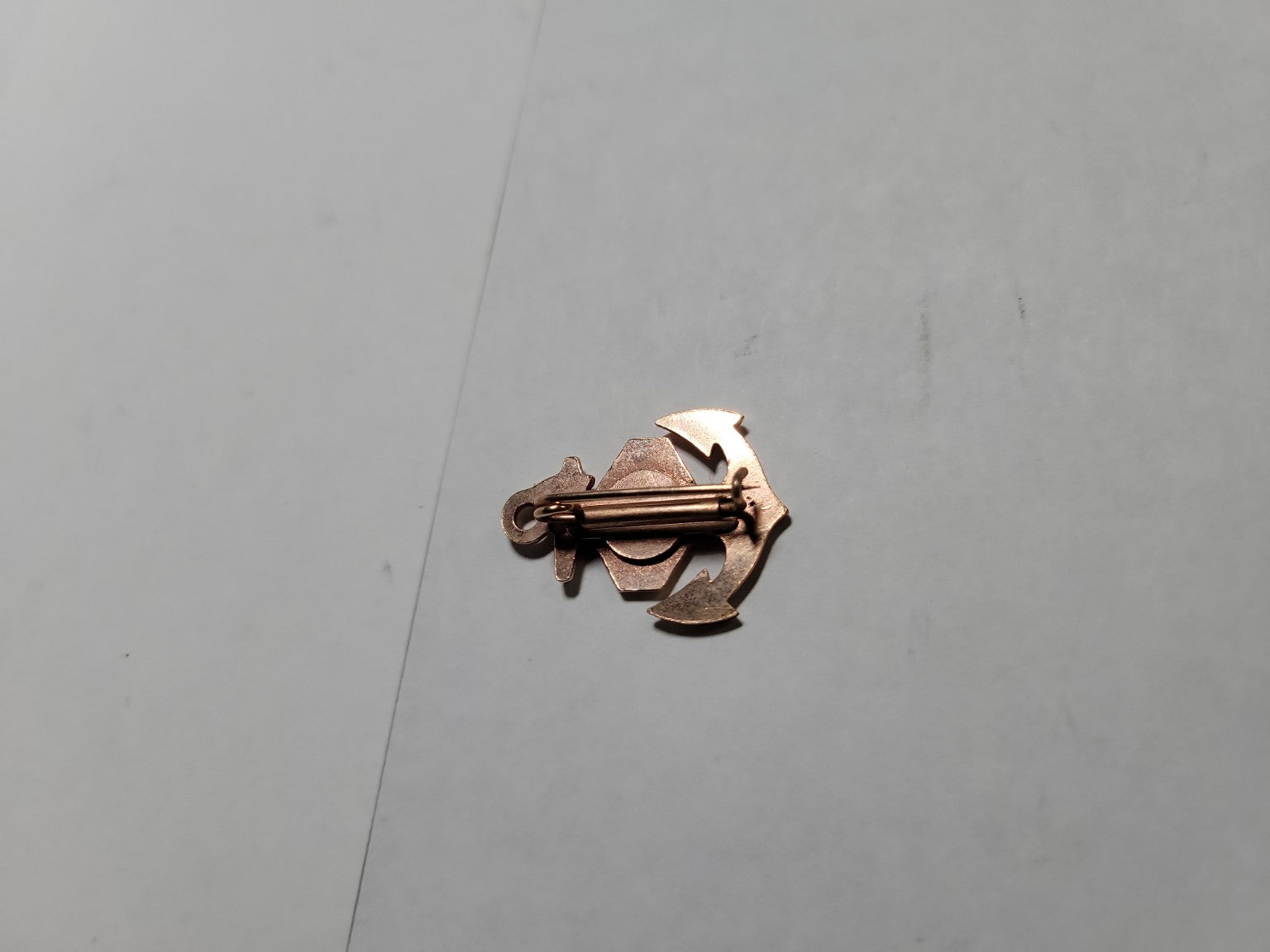 Vintage Coney Island Anchor Souvenir Pin – Gold Tone Metal