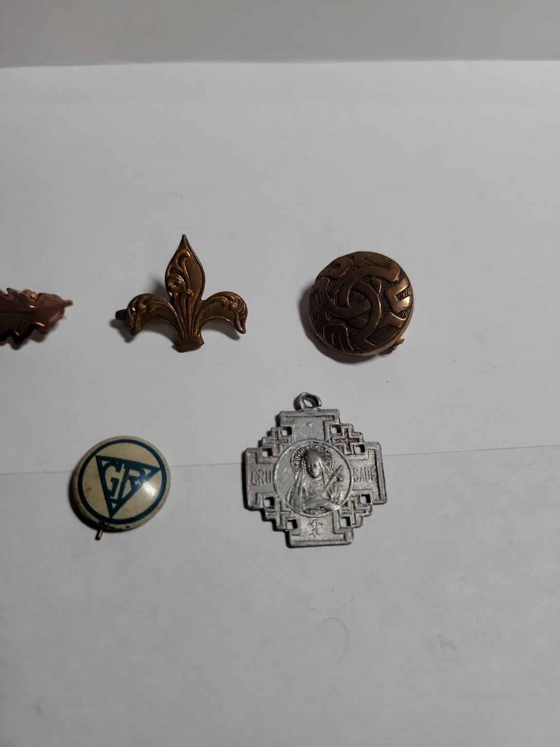 Vintage Miniature Lapel Pins & Emblems Lot – Brass, Enamel, Metal